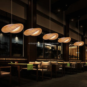 Pantalla de Lámpara de Mimbre Natural Hecha a Mano, Decoración del Hogar de Estilo Industrial Nórdico Minimalista con Inspiración Costera China y Europea - Product Image 3