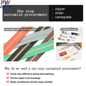 3 #   5 #   7 #   8 #   10 #   Cierre Metálico para Prendas, Resina Metálica y Plástico, Color Dorado, 200 <span class=keywords><strong>Metros</strong></span> <span class=keywords><strong>por</strong></span> Rollo - Product Image 6