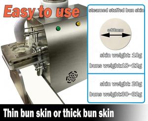 Máquina para Hacer Shao-Mai Semiautomática con Motor, Acero Inoxidable 304, Alta Capacidad 900-1200 Piezas/h, Máquina para Hacer Siomai, Siu Mai - Product Image 3