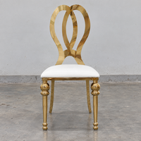 Chaise de banquet en cuir PU à double anneau en métal, dossier en forme de cœur, multicolore, pour mariage, événement, hôtel, vente en gros