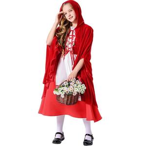 Robe de costume de Cendrillon avec capuche et châle pour filles, tenue de jeu de rôle d'Halloween, collection Printemps 2025 - Product Image 5