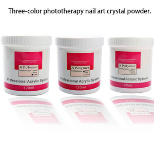 120ml /Jar Nail Art Acryl pulver Weiß/Klar/Rosa Carving Crystal Polymer 3D Tauch nagel Acryl pulver für Nagel verlängerung - Product Image 3