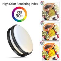 Plafonnier LED Moderne 2025 24W, Montage Encastré, Couvercle Acrylique, Base en Acier, Étanche IP44 pour Hôtel/Salon, Éclairage Intérieur
