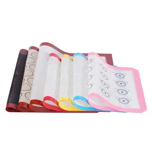 Custom Logo Macaroon Silicone Baking Mat Private Label, Reusable Silicone baking mat/