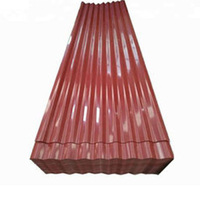 12 pieds tôle de toiture en acier ondulé DX51D Zinc prépeint GI galvanisé PPGI 0.4-0.5mm 24-28 jauge couleur coupe soudage