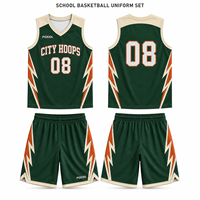 Set di Uniformi Personalizzate per Basket Scolastico, Traspiranti, Taglie Grandi, Resistenti, Maglie e Pantaloncini Sublimati per Ragazzi e Ragazze, Squadre Miste, Abbigliamento Sportivo all'Ingrosso