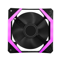 Ventilateurs d'ordinateur, ventilateur de refroidissement de boîtier, châssis, air, eau, refroidisseur de processeur, roulement à fluide CE, RGB avec lumières LED, PC MOS SATA PC 120*120*25 Noir