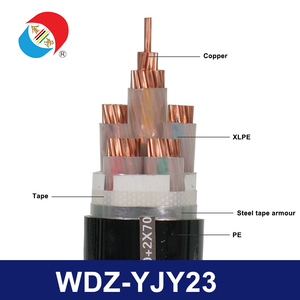 כבל חשמל 1 קילו-וולט, 120 מ\\\"מ, 3 גידים, כבל חשמל מתח בינוני 1*150, ליבה מאלומיניום, כבל שירות דו-גידי - Product Image 3