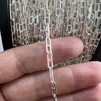 Chaîne de câble en argent 925 de haute qualité '8' forme carrée allongée Rectangle Design pour la fabrication de bijoux à bricoler soi-même en gros