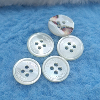 Boutons de chemise en nacre Troca Shell personnalisés 4 trous naturels durables avec nom gravé Style de tige de marque