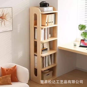 ชั้นวางของไม้ดีไซน์สร้างสรรค์, ชั้นวางหนังสือและหนังสือภาพแบบตั้งพื้นหลายชั้นทำจากไม้เนื้อแข็ง, ตู้หนังสือแบบเรียบง่ายสำหรับ - Product Image 2