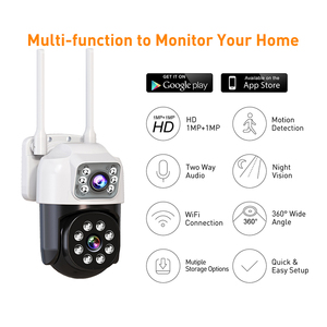 V380 RV2-WiFi PTZ Buitenbeveiligingscamera Dubbele 1MP Nachtzicht Groothoek CMOS Bewegingsdetectie Ingebouwde Microfoon Tweerichtingscommunicatie Cloud - Product Image 2