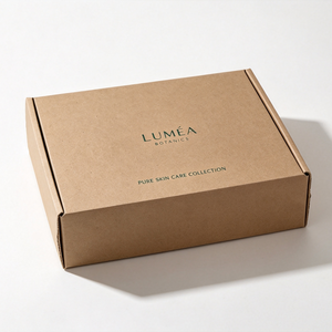 Biodegradable Corrugated Mailer Compostable Kraft Board Vegan Beauty Shipping <b>Box</b> Self Locking Bottom Custom Logo Printing Matt - Product Image 1