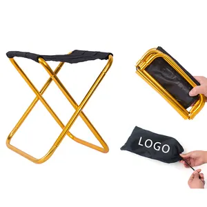 Mini sgabello leggero portatile personalizzato facile da trasportare sedia da pesca da campeggio pieghevole da spiaggia con custodia