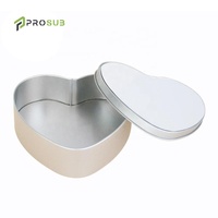 Prosub Sublimation Boîtes en fer blanc Conteneur emballé de bonbons Impression personnalisée Boîte cadeau en métal avec feuille d'aluminium