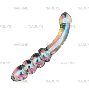 Tapón <span class=keywords><strong>Anal</strong></span> plateado de vidrio de mano para mujer, consolador de doble cabeza, tapón <span class=keywords><strong>anal</strong></span>, masturbación SM, Juguetes sexuales para adultos para hombres y mujeres - Product Image 1