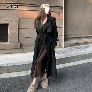 Manteau Mellard pour <span class=keywords><strong>femme</strong></span>, mi-long, en laine, <span class=keywords><strong>trench</strong></span>-coat élégant, veste <span class=keywords><strong>oversize</strong></span>, printemps/hiver - Product Image 5