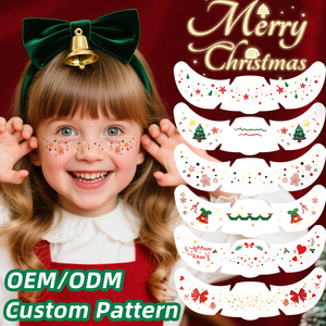 Nueva piel segura Feliz Navidad lindo estilo niños impermeable impreso colorido cuerpo temporal cara pecas <span class=keywords><strong>tatuaje</strong></span> pegatina - Product Image 3