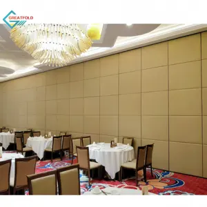 Panel dinding partisi hotel dapat digerakkan kedap suara dinding fungsi akustik dinding aula