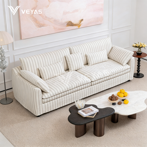 Wabisabi Furniture Reclining Square Upholstered Sectional Fabric <b>Sofa</b> Set for Villa Living-Modern Design Durable & Comfortable - Product Image 1