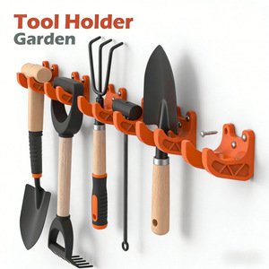 Garden Tool Holder 35mm Wall Mounted Orange Storage Rack For Outdoor Use - Product Image 5