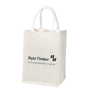 Sac cadeau en jute de très grande taille robuste Eco Apparel Boutique Tote avec logo personnalisé - Product Image 4