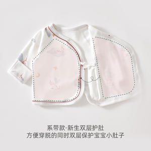 Ropa infantil recién nacida Manga larga <span class=keywords><strong>Primavera</strong></span> y otoño 0 Junio Media espalda Early Give Birth Summer Top Dress - Product Image 3