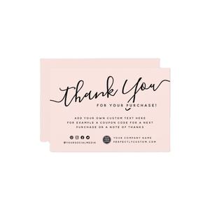 Sac en papier rose blush avec logo personnalisé Insertion de colis professionnel pour le commerce électronique Shopping <span class=keywords><strong>Merci</strong></span> pour votre commande Carte d'achat pour l'emballage - Product Image 1