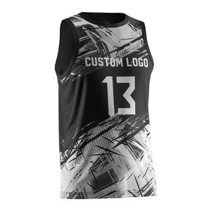 Sportswear Supplier Fast-dry Lightweight Volleyball Uniforms <b>Men</b> Summer <b>Vest</b> Black and <b>White</b> - Product Image 5