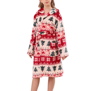 Peignoirs à capuche en peluche pour filles, collection Printemps 2026, en promotion, super doux, personnalisables avec impression, pour la plage et le spa - Product Image 5