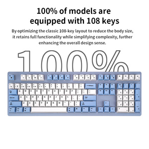 Factory OEM Stock 108 <b>Keys</b> Wireless Mechanical Keyboard 108 <b>Keys</b> Tri-mode <b>USB</b> WIred Full Size Keyboard <b>USB</b> Type-C Interface - Product Image 3