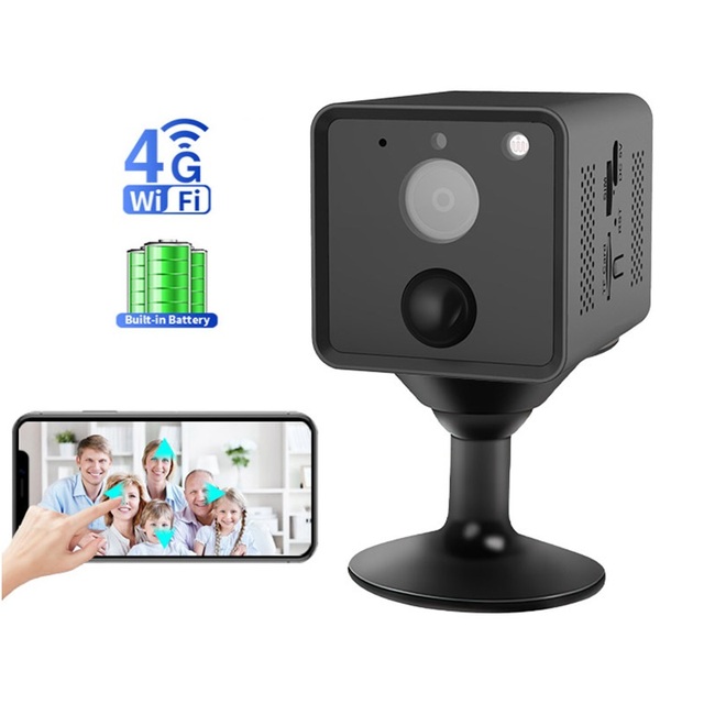 Mini 4G WIFI 1080P Camera Portable Small HD Nanny Cam Security Cameras for Home and Office Built in Battery