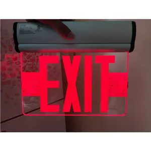 Led Exit Sign Hot Selling Double Sided LED Fire Acrylic Emergency Exit Sign Led Light For Hospital/home/ Buildings
