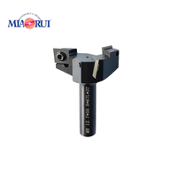 Miaorui 12.7*53*67L*3T Fraise de fraisage CNC pour le nettoyage des fonds et la sculpture sur bois, avec plaquettes en carbure remplaçables, pour le surfaçage des panneaux