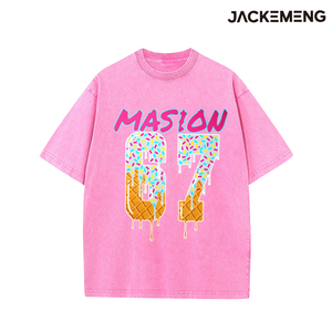 T-shirt Oversize in Cotone Lavato con Stampa Citazione a Tema Moderno, Stile Retrò Streetwear Casual, Magazzino USA, Vendita all'Ingrosso - Product Image 5