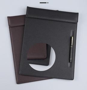 Tùy chỉnh A4 Clip Board Da bằng văn bản pad với chủ Bút thư mục giấy Nguồn cung cấp văn phòng Organizer clipboard lưu trữ tài liệu - Product Image 5