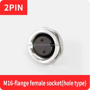 Nhà Máy CE ROHS mặt bích thẳng nữ nam J09 loạt hàng không ổ cắm cắm không thấm nước Thông tư cảm biến tín hiệu 2pin M16 kết nối - Product Image 2