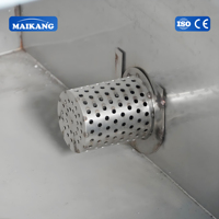 Máquina de Lavado Industrial Automática de Tambor de Acero Inoxidable con Cepillos y Velocidad Variable para Procesamiento de Frutas