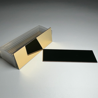 Gold Plated K9 Fused Silica Optical Glass Microscope Slide Custom Light Transmittance