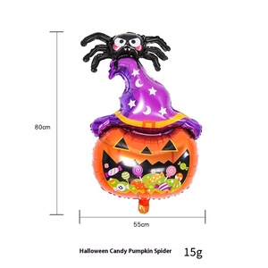 Vente en gros de décorations pour <span class=keywords><strong>le</strong></span> festival des fantômes d'Halloween Ballon en aluminium mat avec chauve-souris citrouille pour arrangements de ballons - Product Image 4