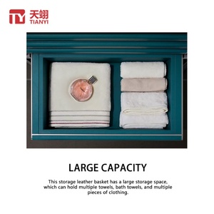TIANYI TY-9023 Wardrobe Organizer Storage <b>Box</b> for <b>Clothes</b> Pull Out Aluminum Alloy Wall Mount Detachable Basket for Bedroom - Product Image 4
