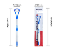 Raspador de Lengua Personalizado para el Mal Aliento, Limpiador de Lengua de Plástico para Uso Doméstico con Logotipo Láser, Material de Cobre