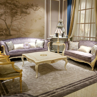 Ensemble de meubles de salon de style français table d'appoint en bois-table basse-canapé meubles de salon