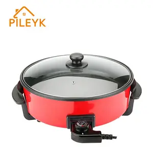 Elektrische Soeppan Elektrische Wok Bereik Koekenpan Wok Met Temperatuur Fabriek Prijs 4-9Cm Depthnes Mini Pizza pan Voor Koken