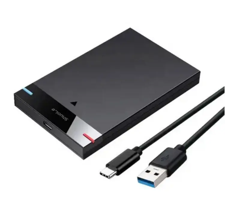 Disque dur externe sans outil Boîtier de disque dur USB 3.1 Type-C Boîtier de disque dur 2.5 pouces HD Support de périphérique de stockage portable UASP
