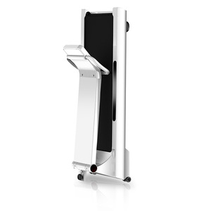 Cinta de <span class=keywords><strong>correr</strong></span> eléctrica plegable horizontal, máquina de fitness ahorradora de espacio, manijas dobles, portátil <span class=keywords><strong>para</strong></span> el hogar con soporte de tableta, rueda móvil - Product Image 3