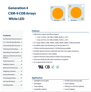 Chip LED COB LUMINUSs Serie CXM-9 CXM-9-35-90-36-AA40-F5-3 Blanco Cálido 3500K 90CRI Regulable 1600lm - Product Image 2
