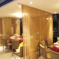 Rideau en maille décoratif de cloison d'écran en métal d'acier inoxydable pour le restaurant d'hôtel