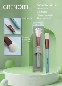 Pennello per fondotinta Grenobil, piatto, in pelo sintetico, con manico in plastica, per l'applicazione del trucco - Product Image 3