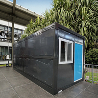 Bureau conteneur de 20 pieds, maison conteneur préfabriquée de luxe, bureau mobile pliable en conteneur
